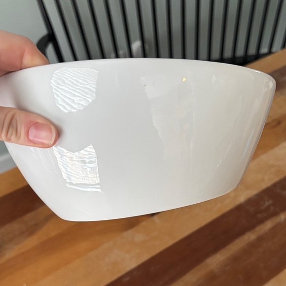 Crate&Barrel Elegant White Ceramic Bowl - Picture 7 of 11